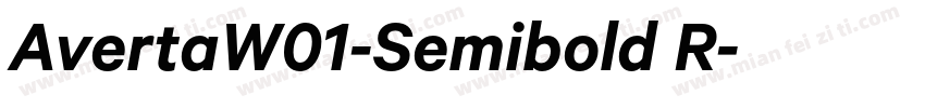 AvertaW01-Semibold R字体转换